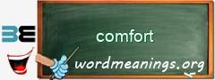 WordMeaning blackboard for comfort